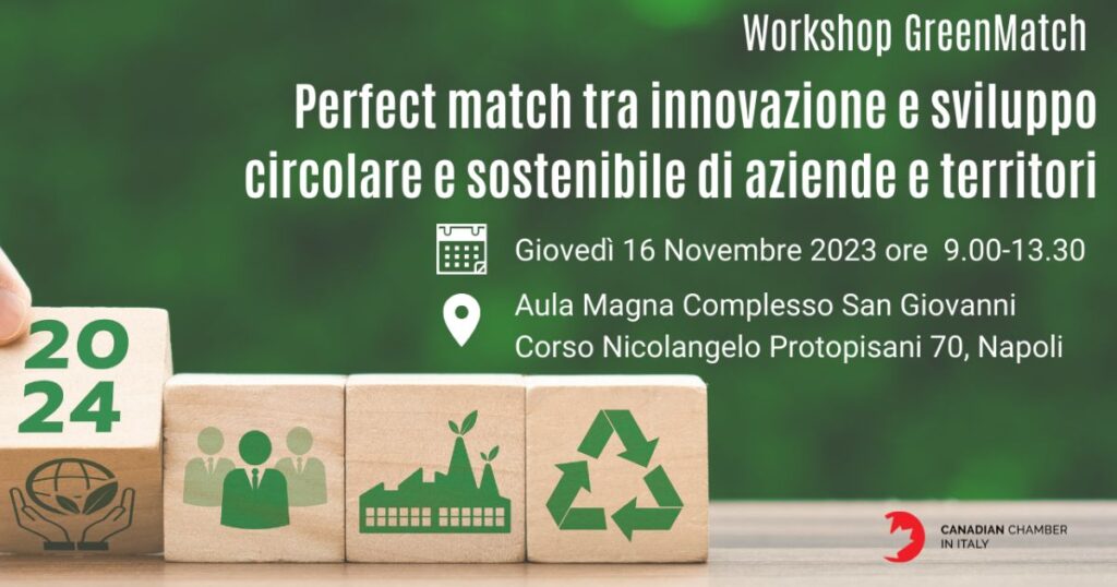 Workshop GreenMatch - Canadian Chamber in Italy